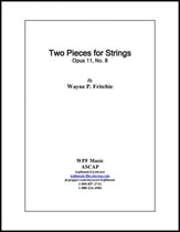 Two Pieces for Strings Op 11 No. 8 Orchestra sheet music cover
